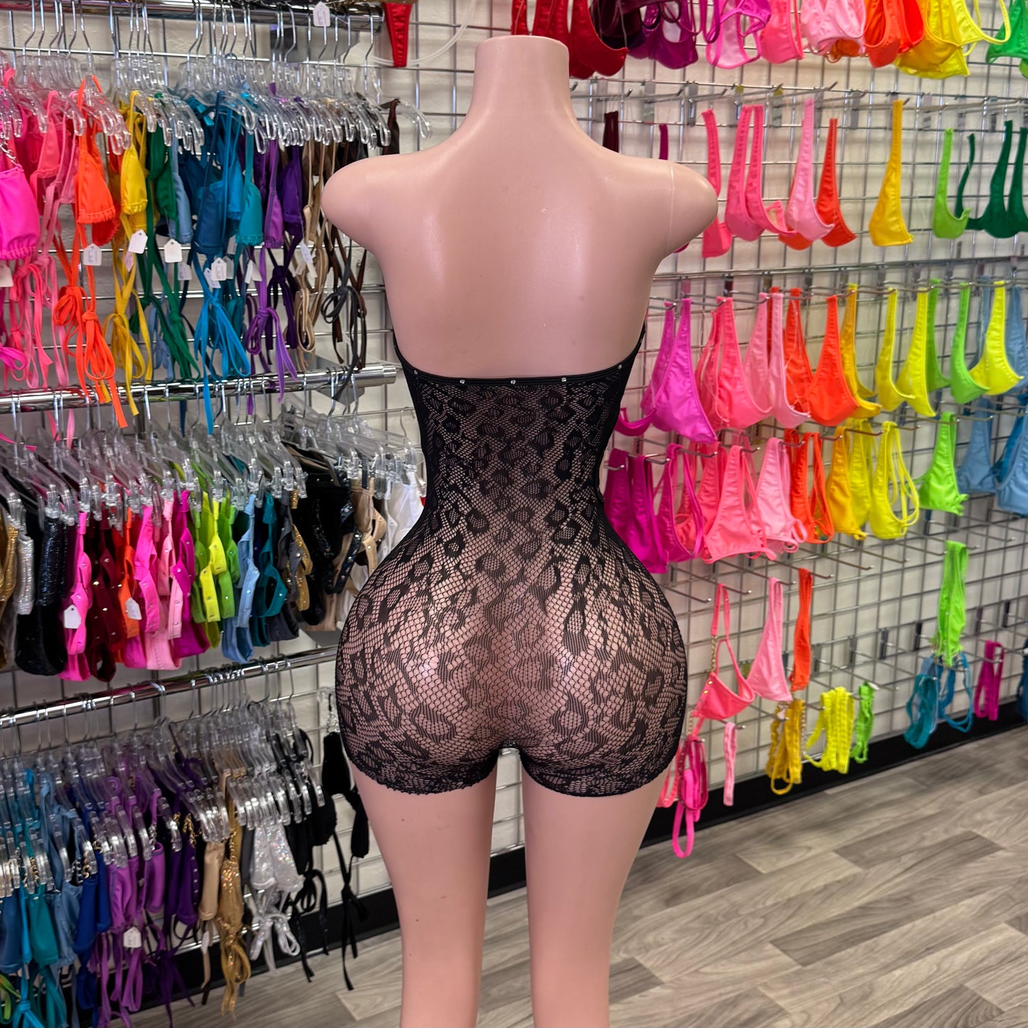 Black Cheetah Romper