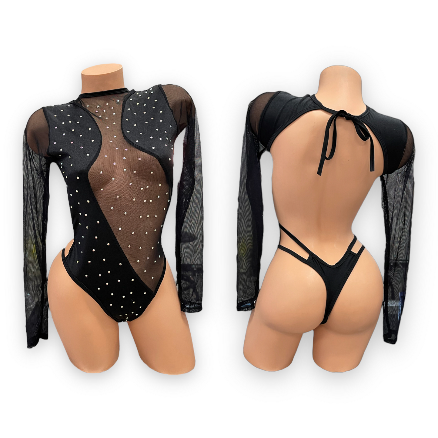 Galaxy Mesh Long Sleeve Bodysuit