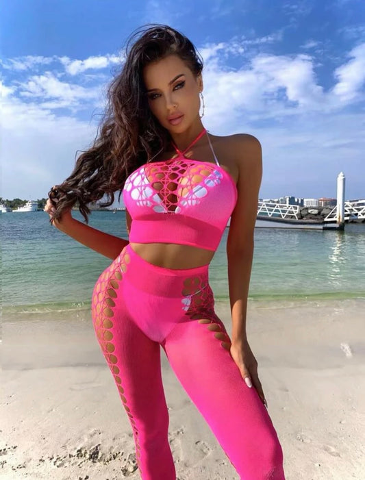 Pink Two Piece Pant Set