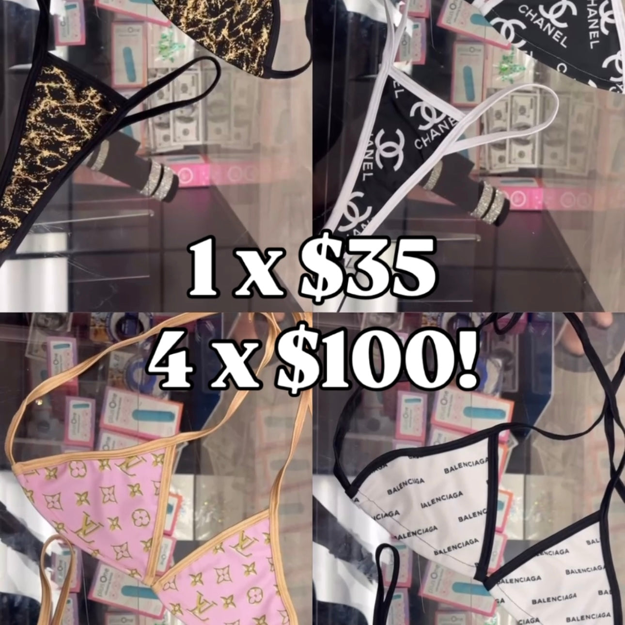 4x$100 Bikinis