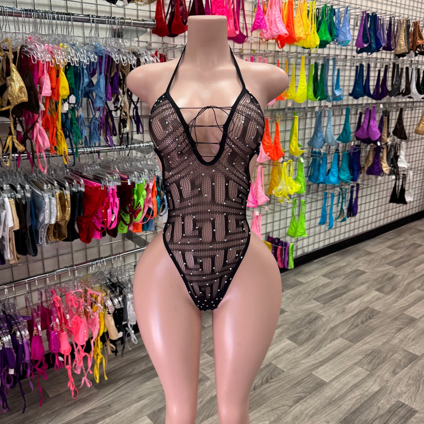 Diamond Fishnet Bodysuit