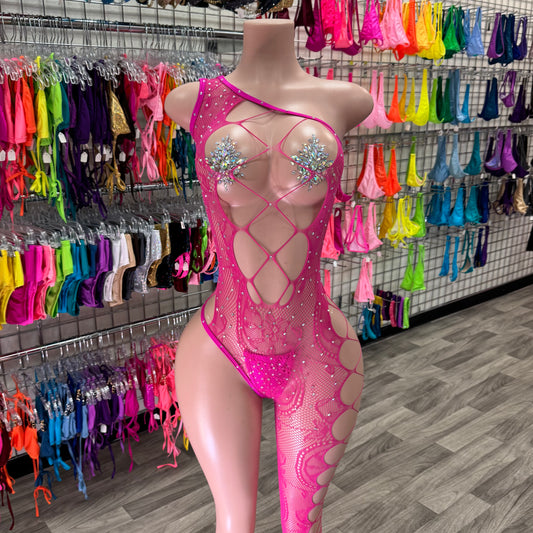 One Leg Diamond Romper