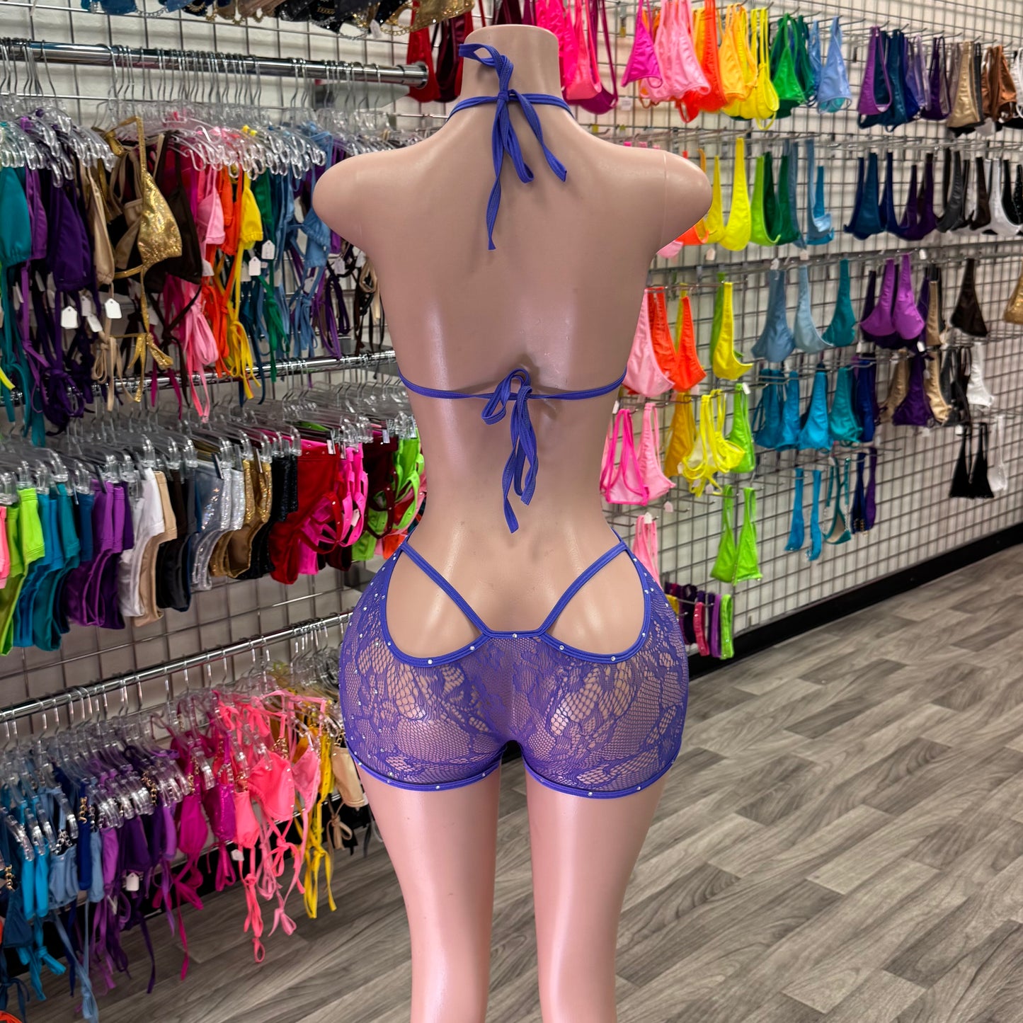 Purple Cheeky Short Set