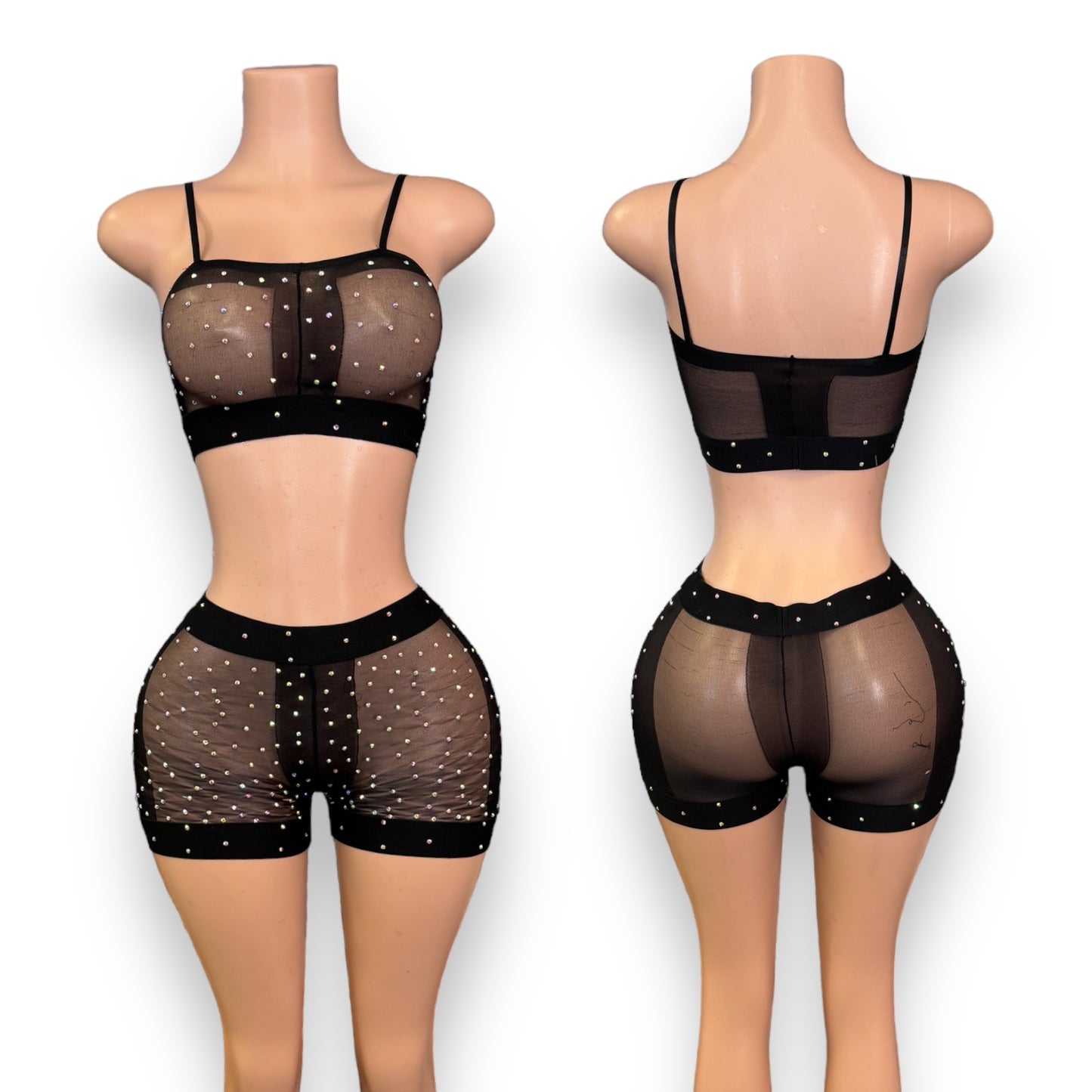 Black Diamond Mesh Short Set