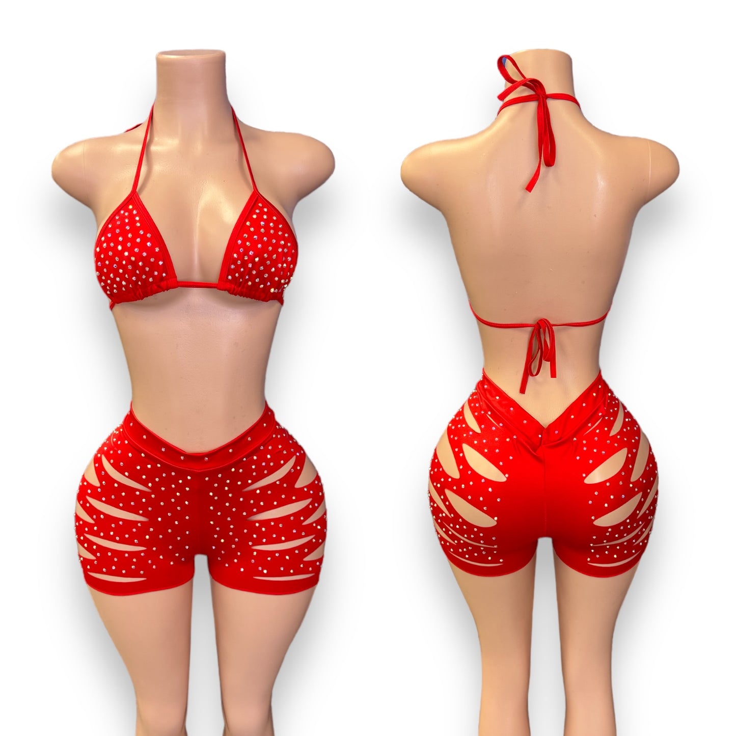 Red Diamond Short Set