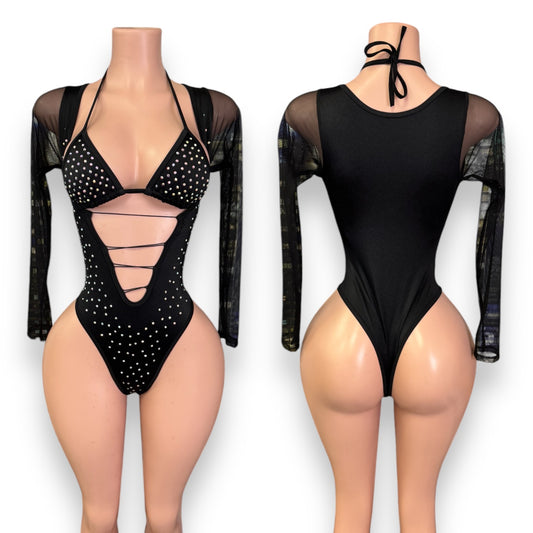 Black Baddie Diamond Bodysuit