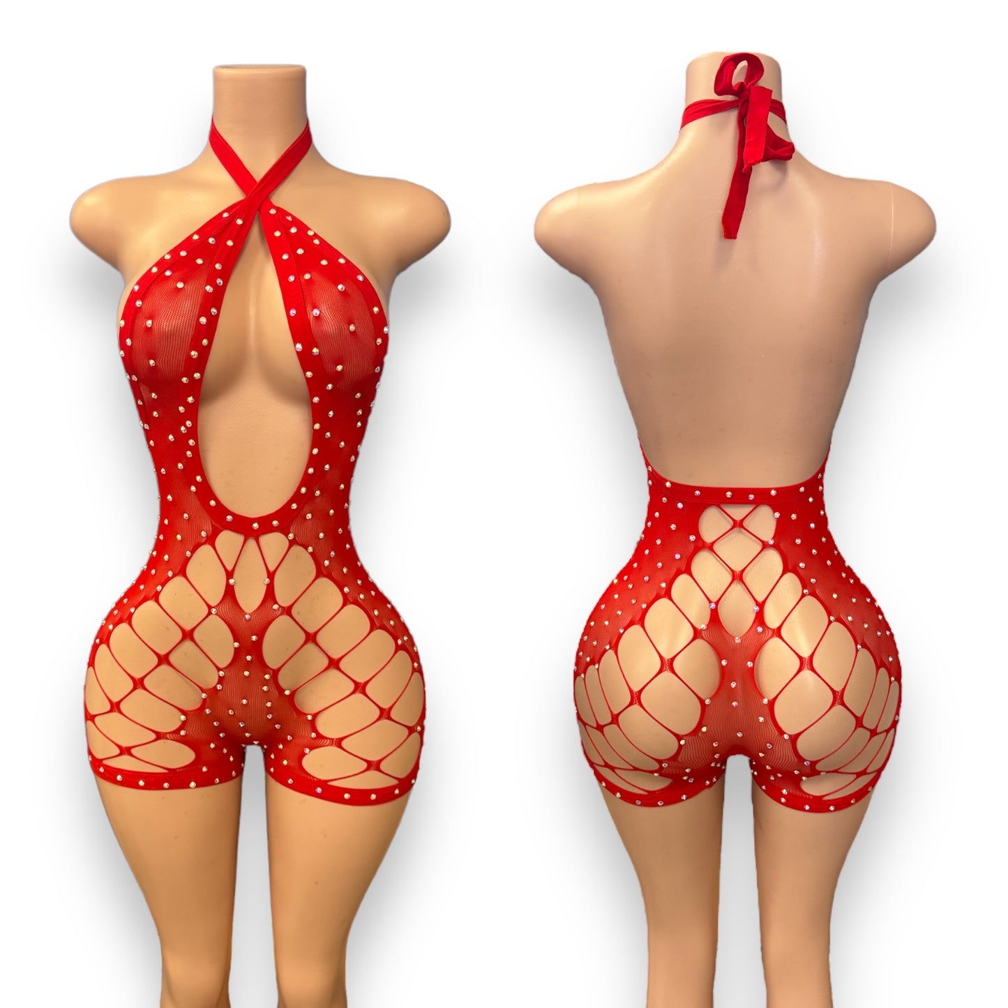 Red Extra Diamond Romper